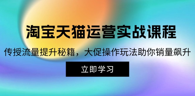 淘宝&天猫运营实战课程，传授流量提升秘籍，大促操作玩法助你销量飙升-徐小晨博客