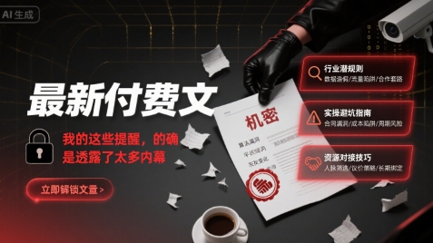最新付费文：我的这些提醒，的确是透露了太多内幕-徐小晨博客