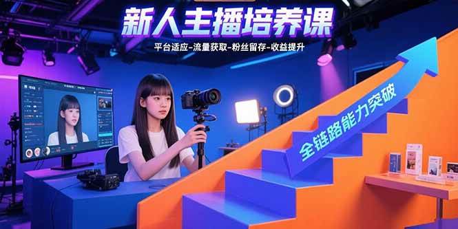 新人主播培养课：平台适应-流量获取-粉丝留存-收益提升 全链路能力突破-徐小晨博客