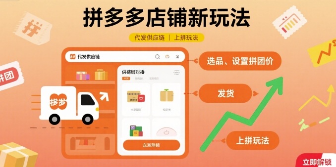 拼多多店铺新玩法，代发供应链上拼玩法-徐小晨博客