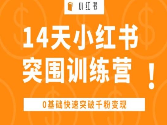 14天小红书突围训练营 ，0基础快速突破千粉变现-徐小晨博客