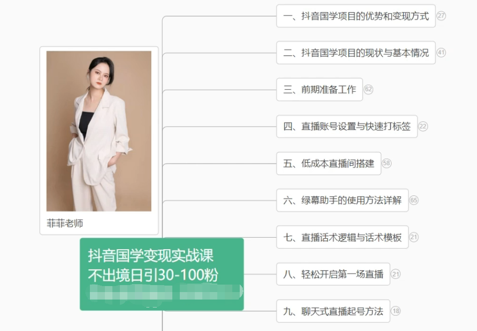 抖音国学变现项目：不出境日引30-100粉实战课程-徐小晨博客