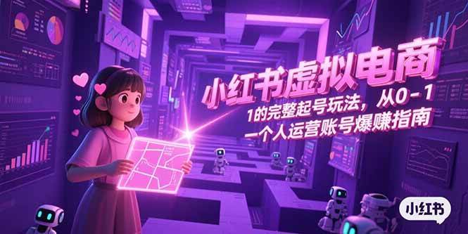 小红书虚拟电商，从0-1的完整起号玩法，一个人运营账号爆赚指南-徐小晨博客