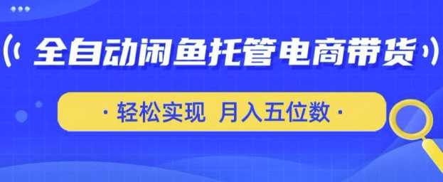全自动闲鱼托管式电商带货，只需一部安卓手机和一个闲鱼号，轻松实现月入五位数【揭秘】-徐小晨博客