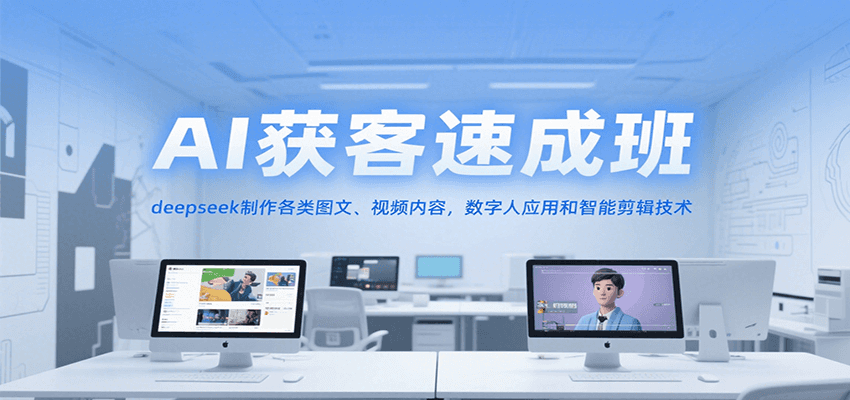 AI获客速成班，deepseek制作各类图文、视频内容，数字人应用和智能剪辑技术-徐小晨博客