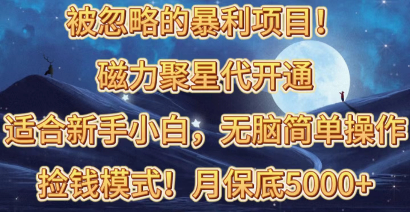 被忽略的暴利项目！磁力聚星代开通捡钱模式，轻松月入五六千-徐小晨博客