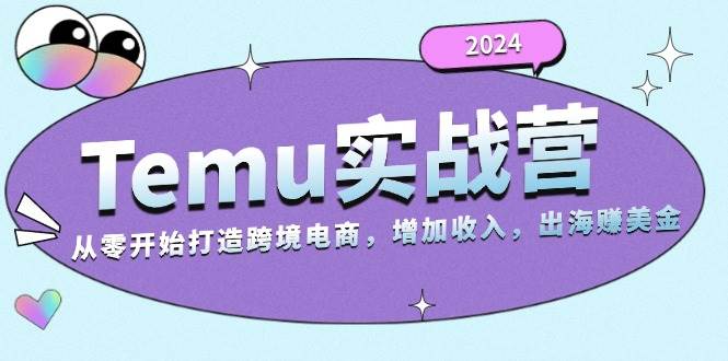2024Temu实战营：从零开始打造跨境电商，增加收入，出海赚美金-徐小晨博客