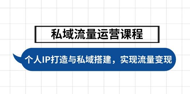 私域流量运营课程，个人IP打造与私域搭建，助力学员实现流量变现-徐小晨博客