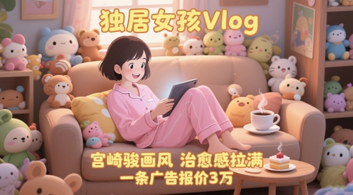 单个账号涨粉71W！用AI制作独居女孩Vlog，宫崎骏画风，治愈感拉满，一条广告报价3W-徐小晨博客