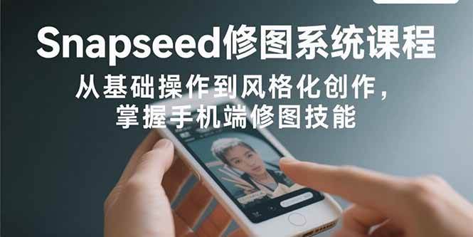 Snapseed修图系统课程：从基础操作到风格化创作，掌握手机端修图技能-徐小晨博客