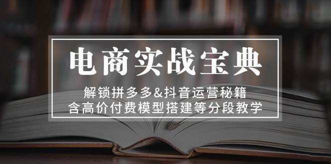电商实战宝典 解锁拼多多&抖音运营秘籍 含高价付费模型搭建等分段教学-徐小晨博客