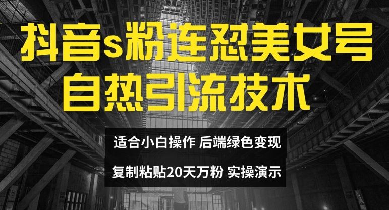 抖音s粉连怼美女号自热引流技术复制粘贴，20天万粉账号，无需实名制，矩阵操作【揭秘】-徐小晨博客