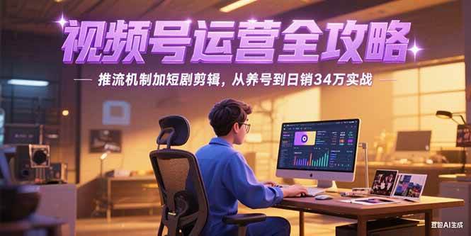 2025视频号运营全攻略，推流机制加短剧剪辑，从养号到日销34万实战-徐小晨博客