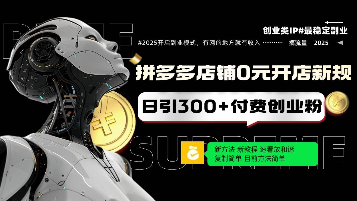 拼多多店铺0元开店新规，日引300+付费创业粉，目前方法简单复制粘贴可矩阵-徐小晨博客