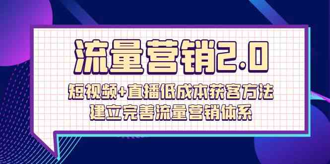流量-营销2.0：短视频+直播低成本获客方法，建立完善流量营销体系（72节）-徐小晨博客