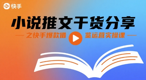 小说推文干货分享之快手爆款借鉴运营实操课-徐小晨博客