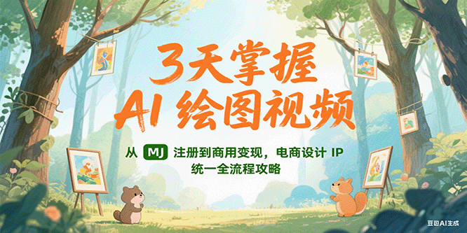 3天掌握AI绘图视频，从MJ 注册到商用变现，电商设计IP统一全流程攻略-徐小晨博客
