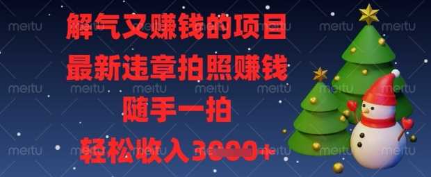 解气又挣钱的项目，最新违章拍照挣钱，随手一拍，轻松收入数张【揭秘】-徐小晨博客