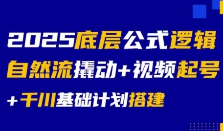 2025底层公式逻辑自然流撬动+视频起号+千川基础计划搭建-徐小晨博客