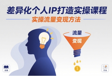 差异化个人IP打造实操课程，实操流量变现方法-徐小晨博客
