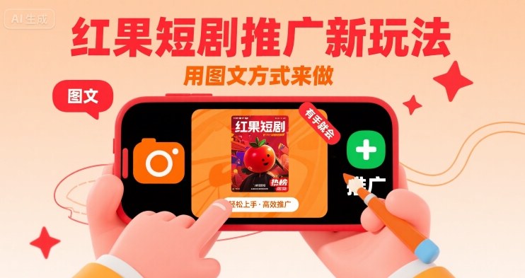 红果短剧推广新玩法，用图文方式来做，有手就会-徐小晨博客