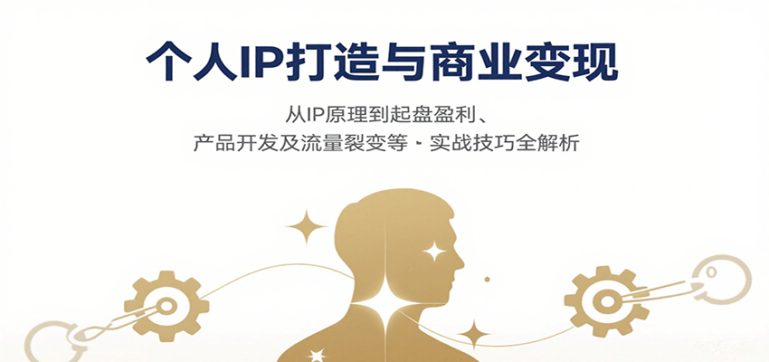 个人IP打造与商业变现，从IP原理到起盘盈利、产品开发及流量裂变等实战技巧全解析-徐小晨博客