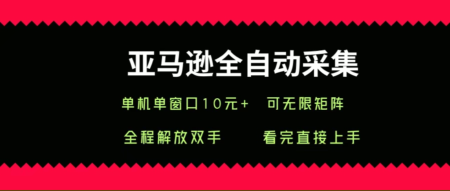 亚马逊全自动采集，单机单窗口一天10+，可无限矩阵去做-徐小晨博客