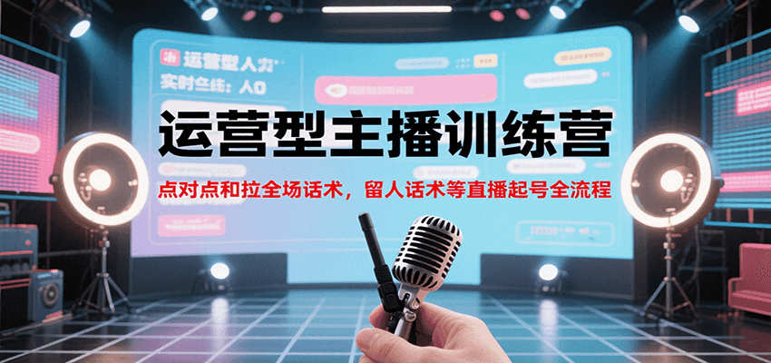 运营型主播训练营，点对点和拉全场话术，留人话术等直播起号全流程（更新7月）-徐小晨博客