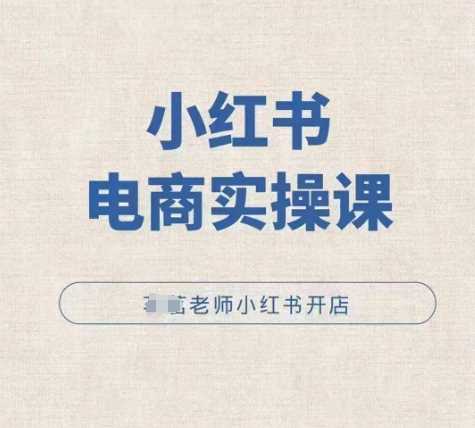 小红薯电商实操课，小红书开店实操必学课-徐小晨博客