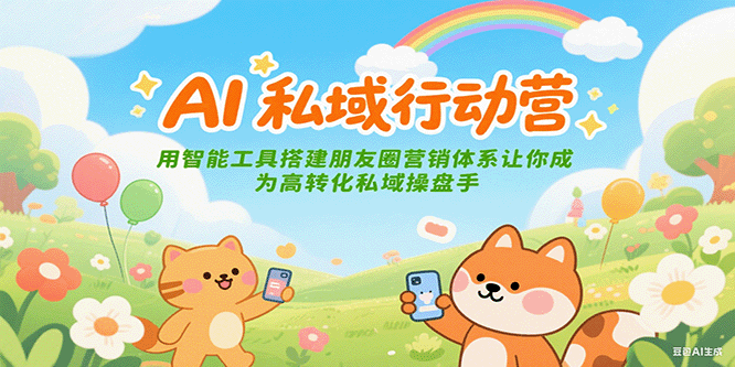 AI私域行动营：用智能工具搭建朋友圈营销体系让你成为高转化私域操盘手-徐小晨博客