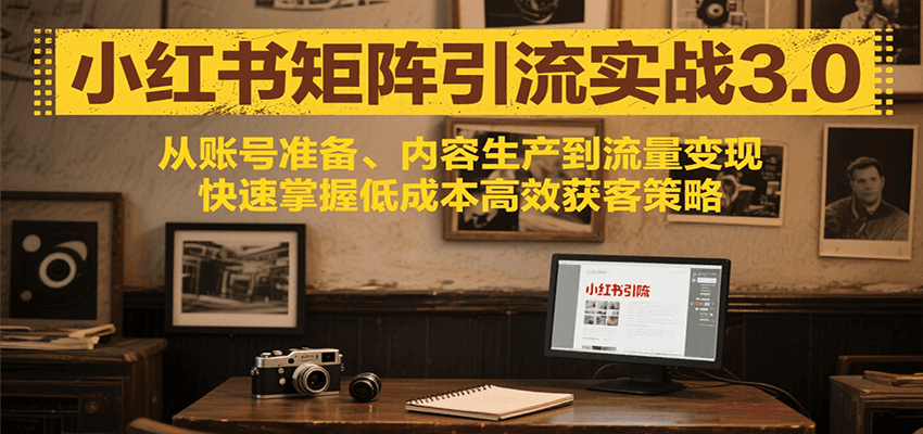 小红书矩阵引流3.0，从账号准备、内容生产到流量变现，快速掌握低成本高效获客策略-徐小晨博客