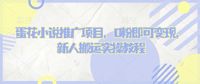 蛋花小说推文项目，0粉即可变现，新人搬运实操教程-徐小晨博客