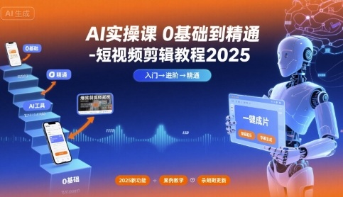 AI实操课0基础到精通-短视频剪辑教程2025-徐小晨博客