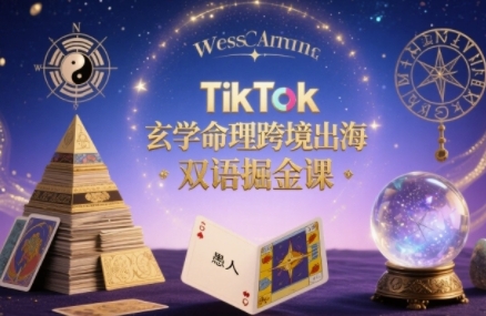 TikTok玄学命理跨境出海双语掘金课，手把手教你用命理知识精准直击海外用户痛点-徐小晨博客