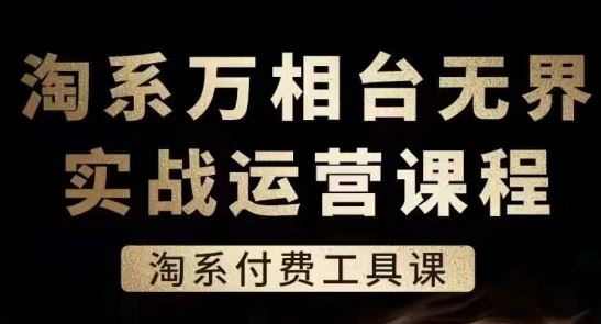 淘系万相台无界实战运营课，淘系付费工具课-徐小晨博客