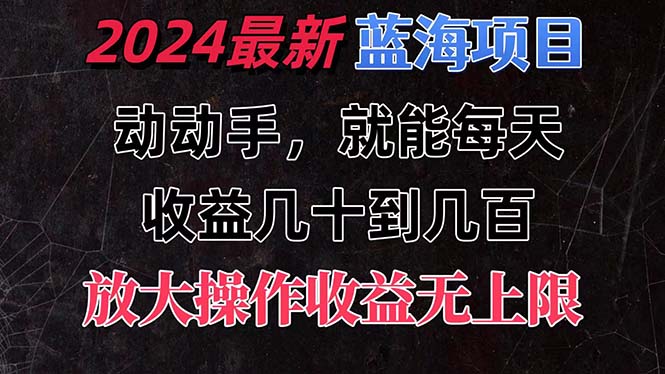 有手就行的2024全新蓝海项目，每天1小时收益几十到几百，可放大操作收…-徐小晨博客