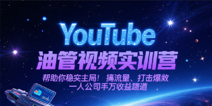 YouTube油管视频实训营，帮助你稳入局、搞流量、打爆款，一人公司千万收益赛道-徐小晨博客