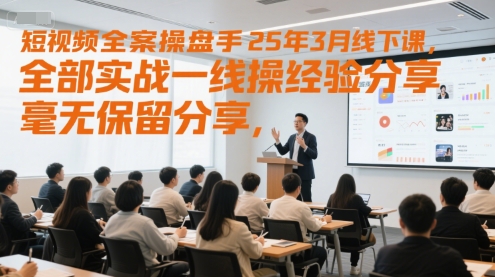 短视频全案操盘手25年3月线下课，全部实战一线操盘手经验分享，毫无保留分享，全是干货-徐小晨博客