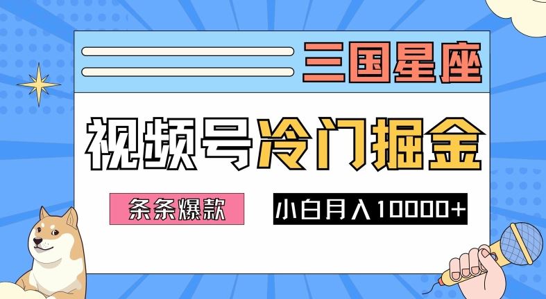 2024视频号三国冷门赛道掘金，条条视频爆款，操作简单轻松上手，新手小白也能月入1w-徐小晨博客
