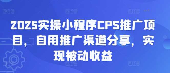 2025实操小程序CPS推广项目，自用推广渠道分享，实现被动收益-徐小晨博客
