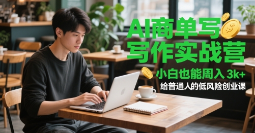 AI商单写作实战营，小白也能周入3k+，给普通人的低风险创业课-徐小晨博客