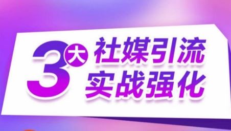3大社媒引流实战强化，多渠道站外引流，高效精准获客，订单销售额翻倍增长-徐小晨博客