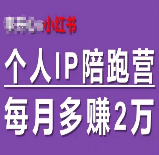 小红书个人IP陪跑营，60天拥有自动转化成交的双渠道个人IP，每月多赚2w-徐小晨博客