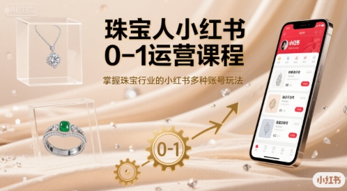 珠宝人小红书0-1运营课程，掌握珠宝行业的小红书多种账号玩法-徐小晨博客