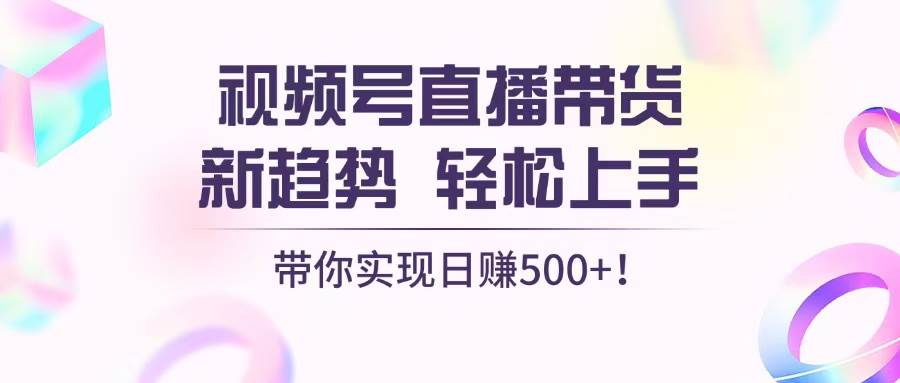 视频号直播带货新趋势，轻松上手，带你实现日赚500+-徐小晨博客