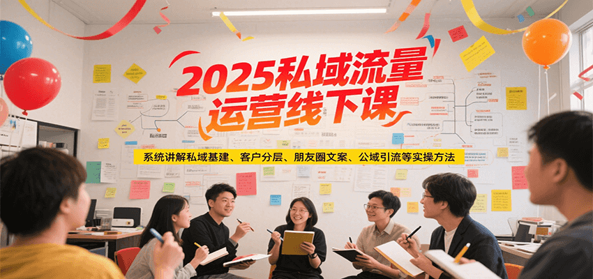 2025私域流量运营线下课，系统讲解私域基建/客户分层/朋友圈文案/公域引流等实操方法-徐小晨博客