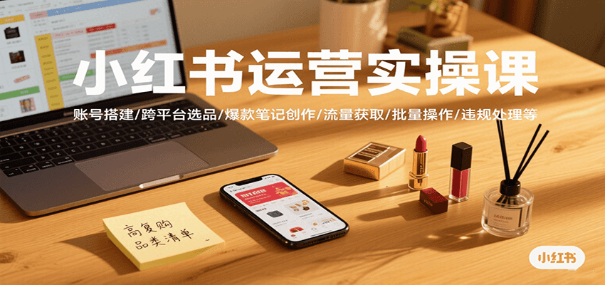 小红书运营实操课，账号搭建/跨平台选品/爆款笔记创作/流量获取/批量操作/违规处理等-徐小晨博客