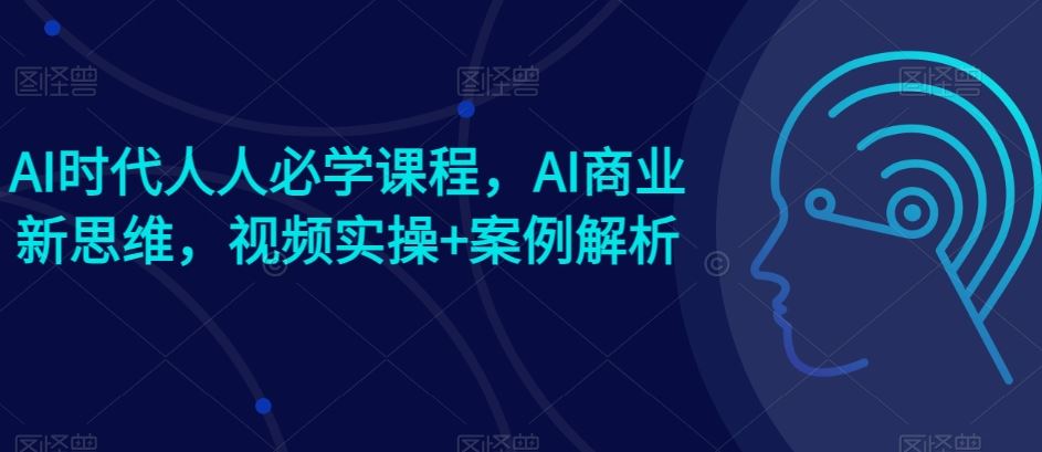 AI时代人人必学课程，AI商业新思维，视频实操+案例解析【赠AI商业爆款案例】-徐小晨博客