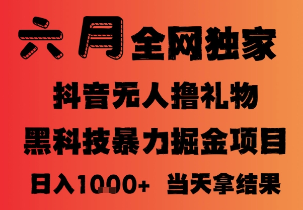 25年6月抖音无人直播最新暴力撸音浪掘金，小白可做，可批量矩阵放大，长期稳定日入1k+【揭秘】-徐小晨博客