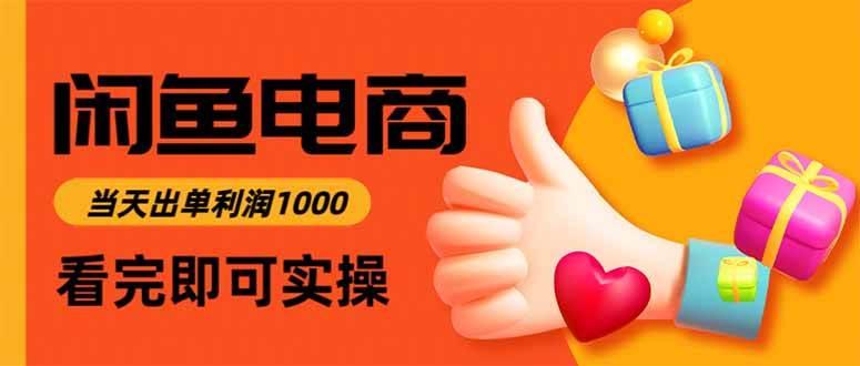 闲鱼高利润电商，入门到出单只需3小时，每天利润1000-徐小晨博客